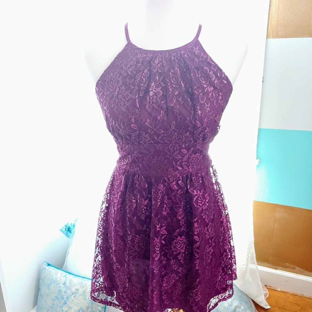 Lace Purple Dress